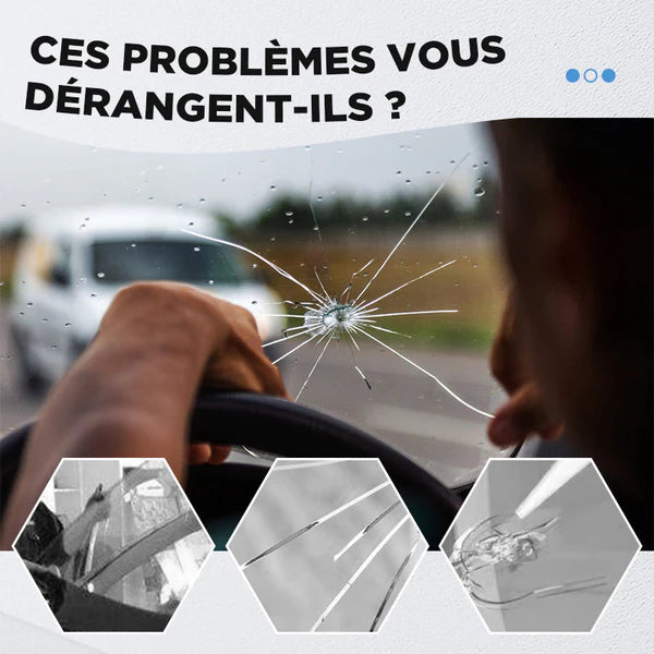 Kit de Réparation de Verre Fissuré – Résultat Invisible en 20 Min, Facile à Utiliser