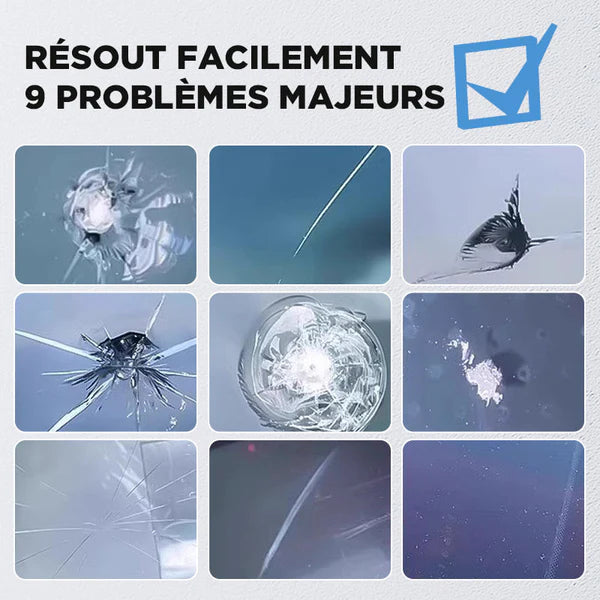 Kit de Réparation de Verre Fissuré – Résultat Invisible en 20 Min, Facile à Utiliser