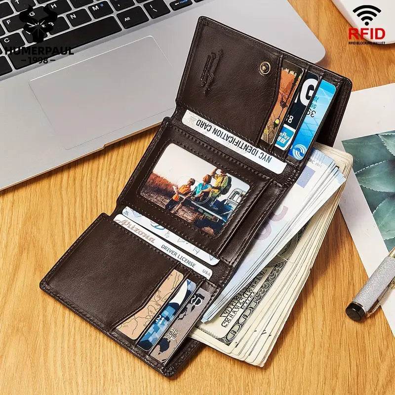 Portefeuille en Cuir avec Protection RFID